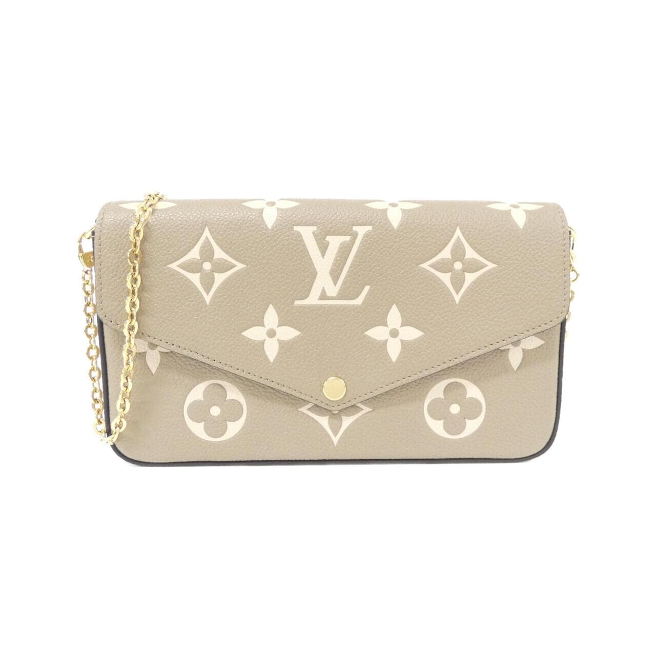 LOUIS VUITTON Bicolor Monogram Empreinte Pochette Felicie M82610 Shoulder Bag