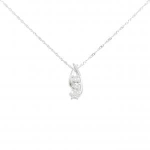 K18WG/750WG キュービック ネックレス 0.31CT