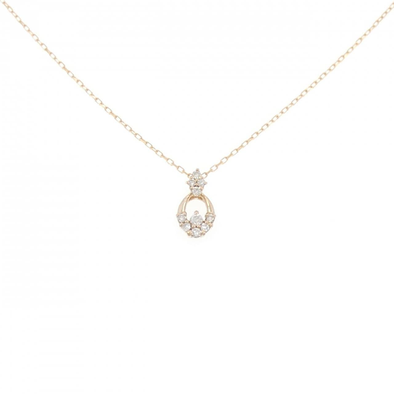 K18PG ダイヤモンド ネックレス 0.10CT