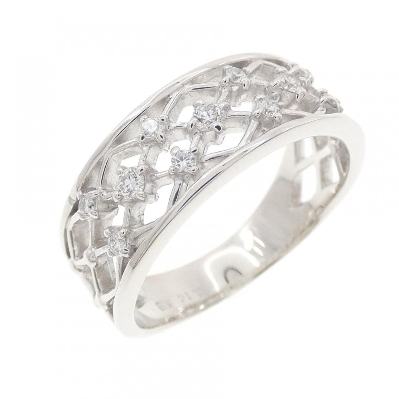 K18WG ダイヤモンド リング 0.14CT