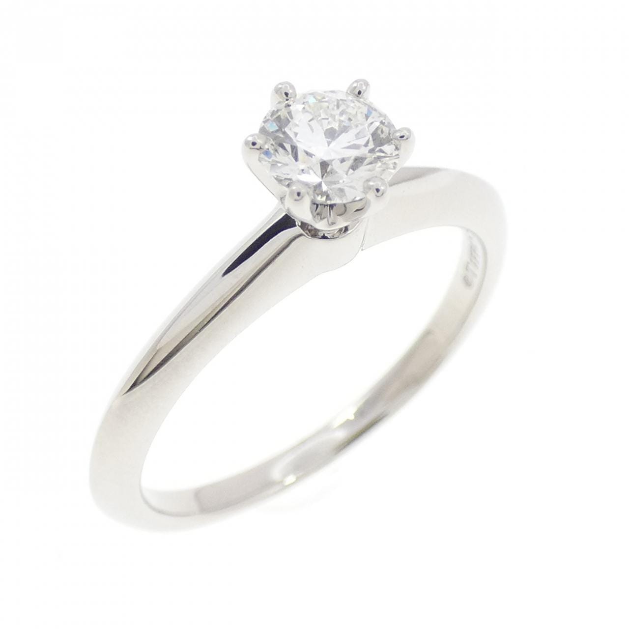 ティファニー クラシックソリティア リング 0.34CT H VVS2 3EXT