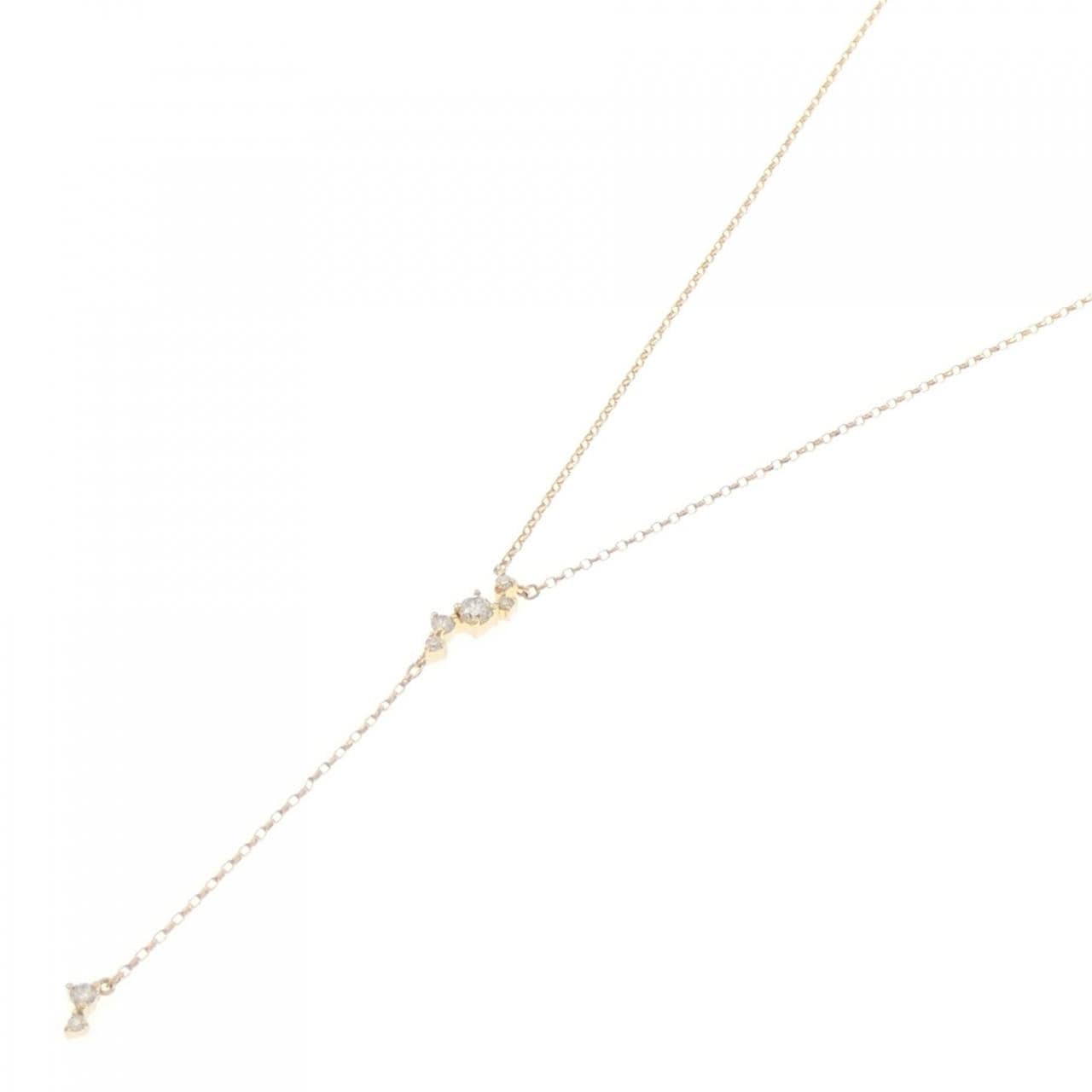 K18YG ダイヤモンド ネックレス 0.12CT