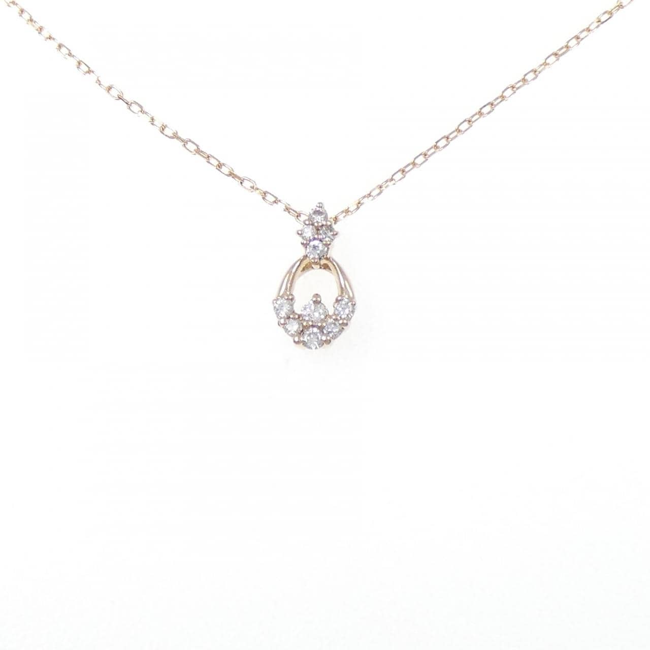 K18PG ダイヤモンド ネックレス 0.10CT