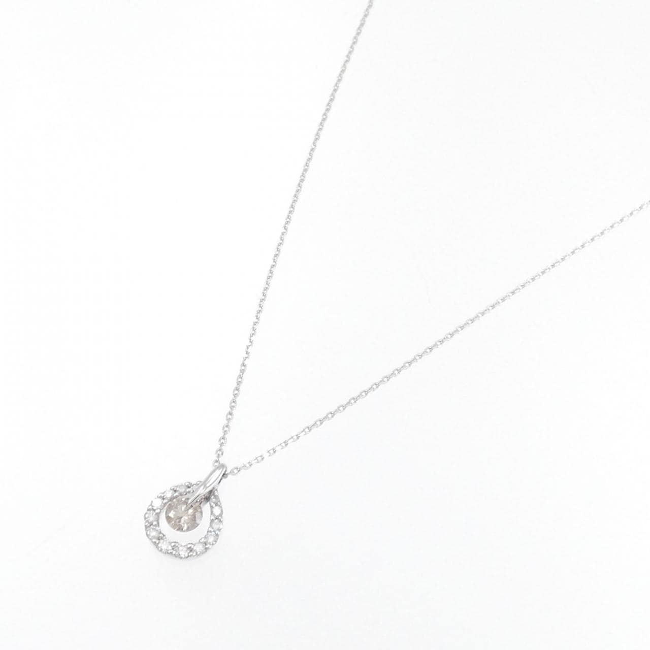 K18WG ダイヤモンド ネックレス 0.20CT