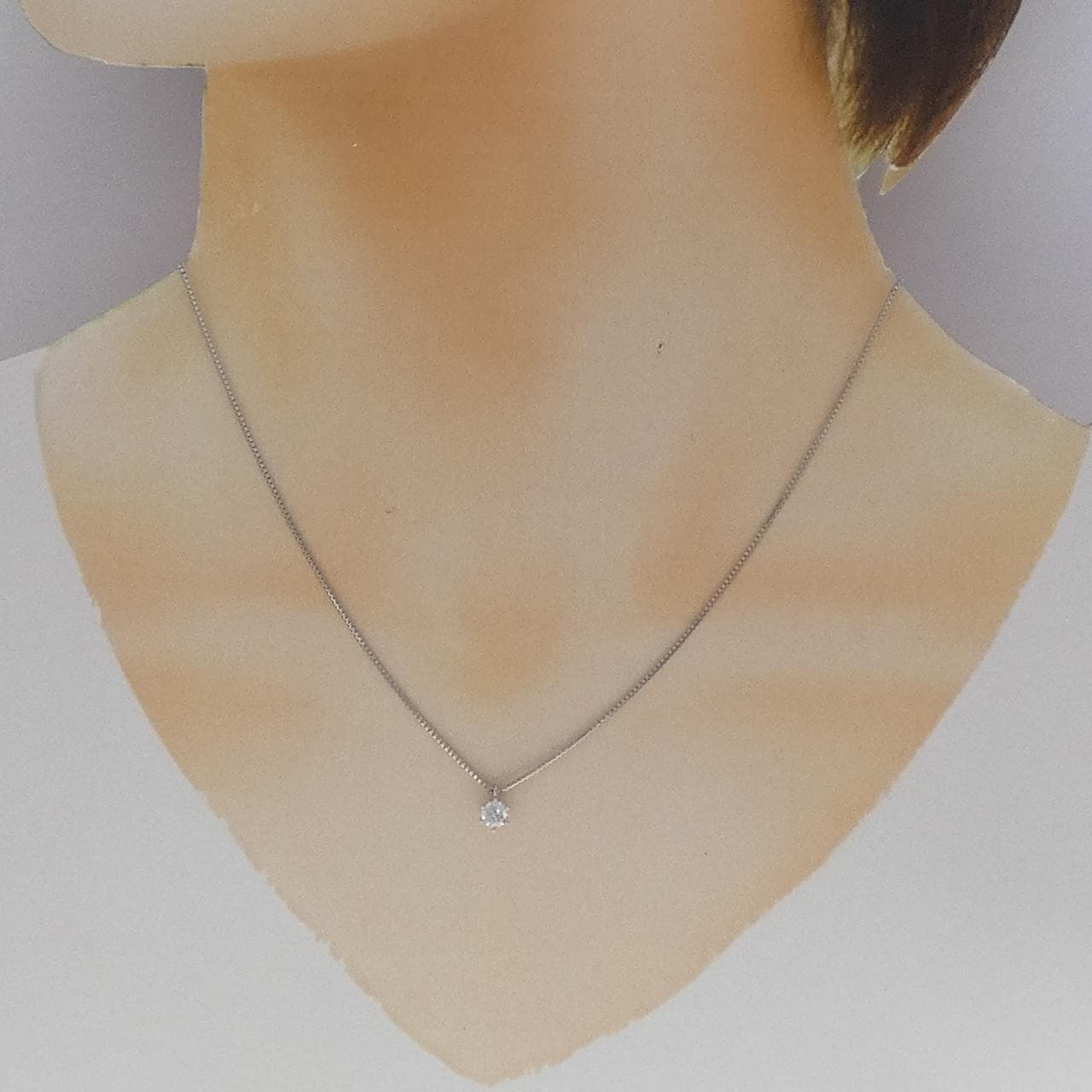 PT900/PT850 ソリティア ダイヤモンド ネックレス 0.327CT