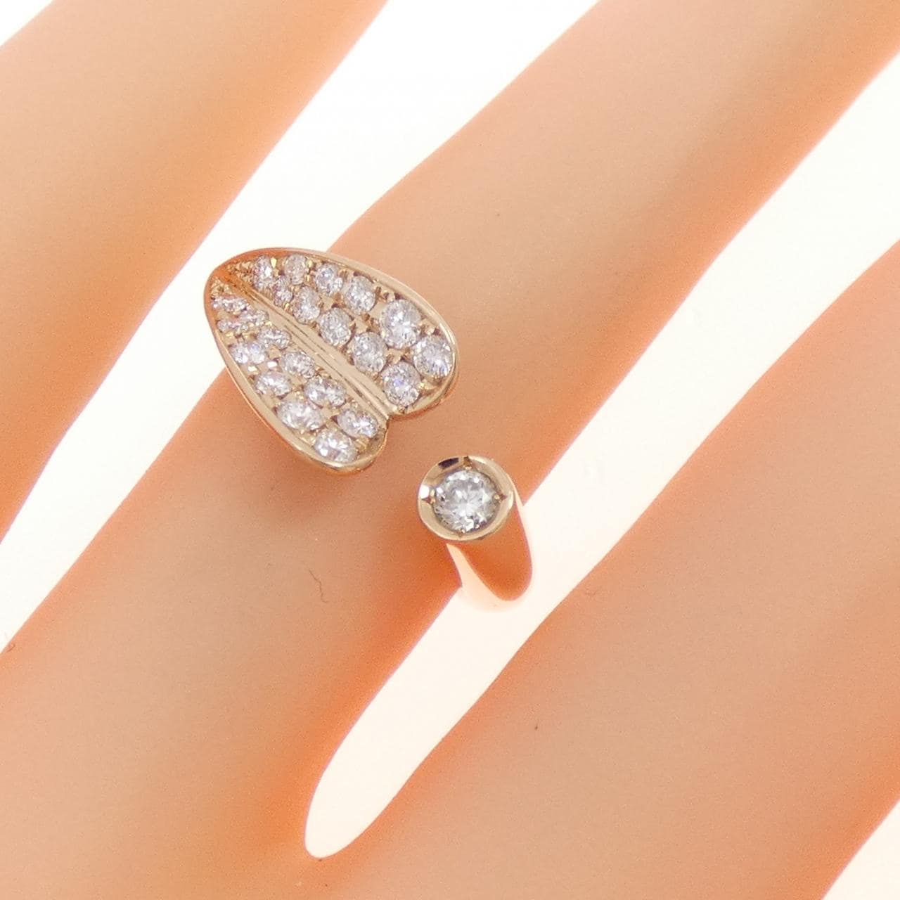 K18PG ダイヤモンド リング 0.40CT