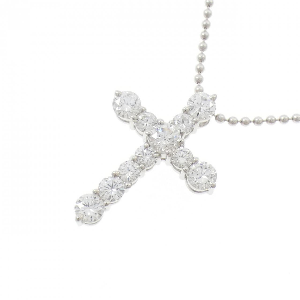 PT900/PT850 クロス ダイヤモンド ネックレス 1.02CT