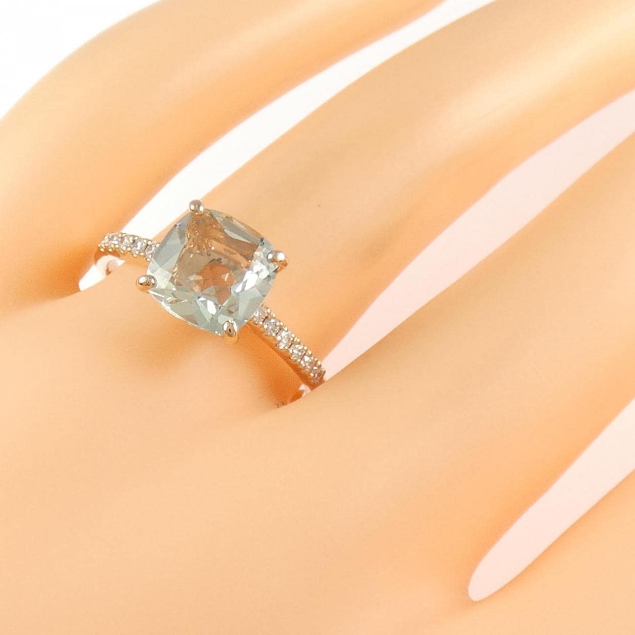 K18PG クオーツ リング 1.72CT