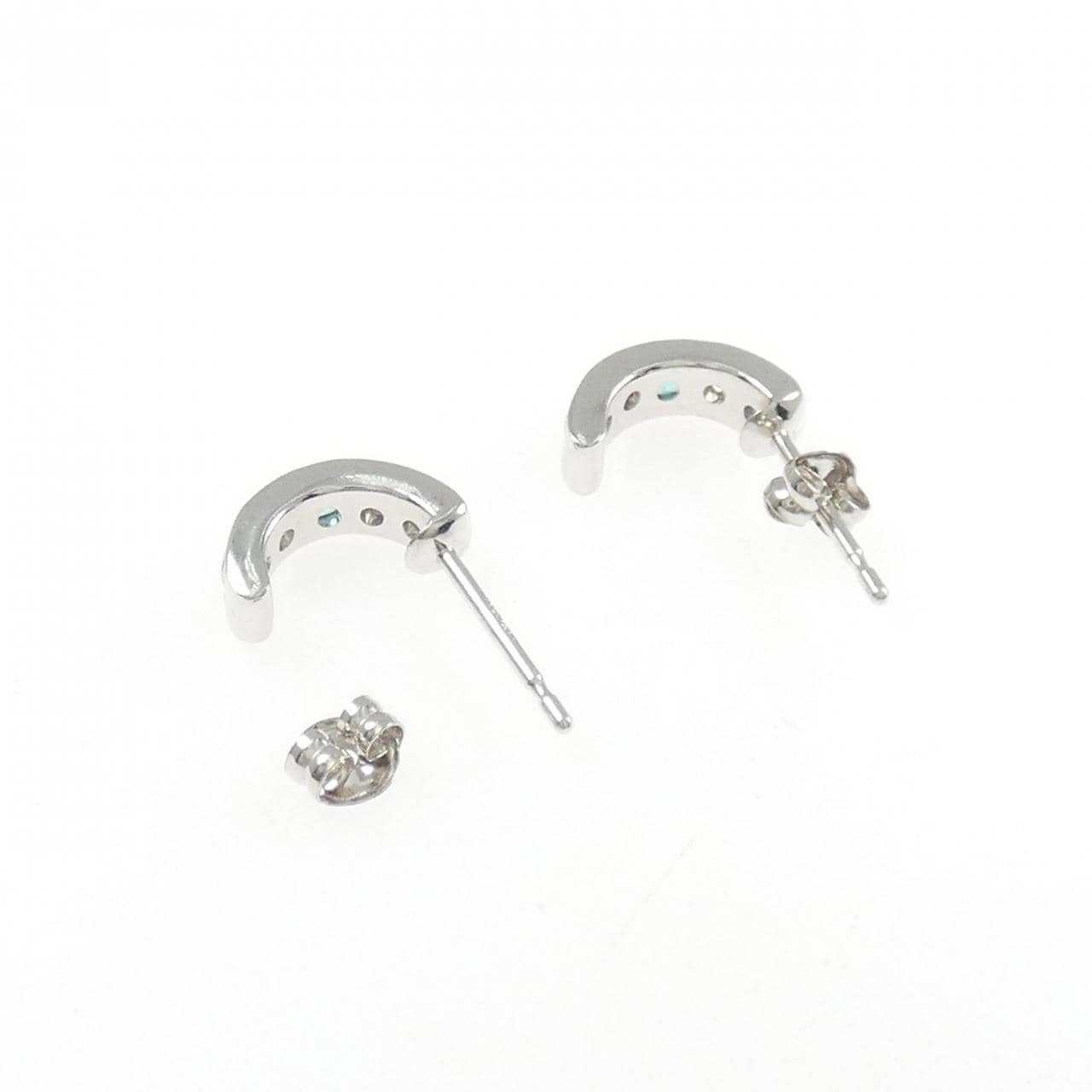 K18WG パライバトルマリン ピアス 0.120CT