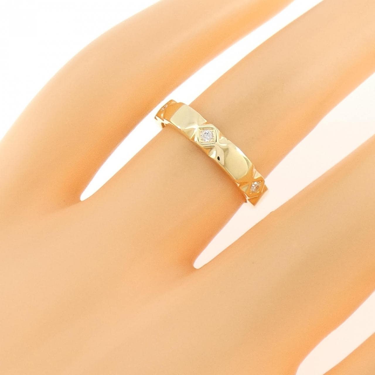 K18YG ダイヤモンド リング 0.046CT