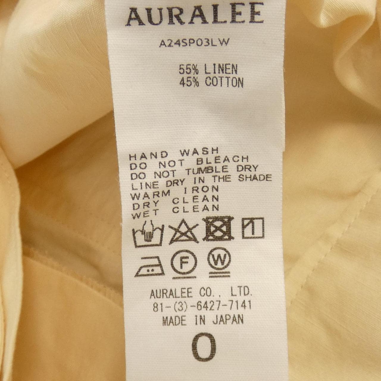 オーラリー AURALEE A24SP03LW パンツ