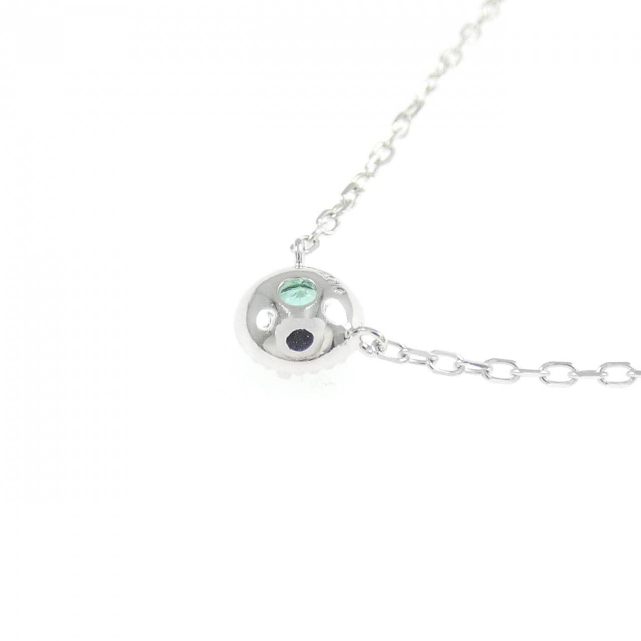 K10WG绿宝石项链