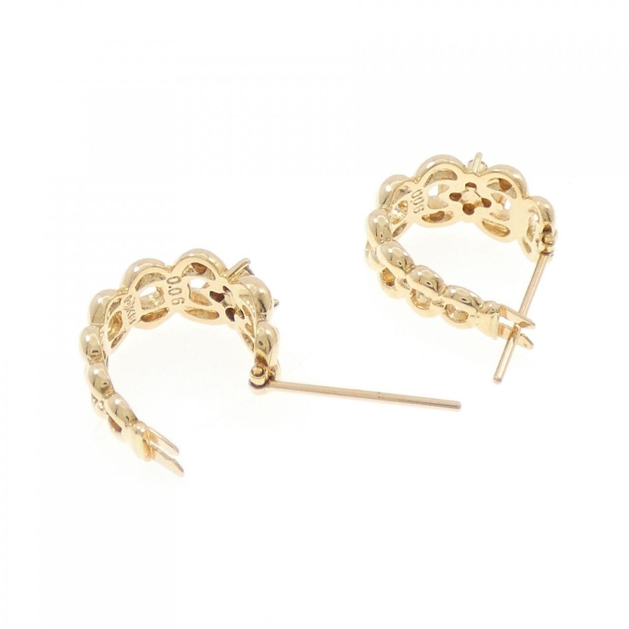 タサキ ダイヤモンド ピアス 0.12CT