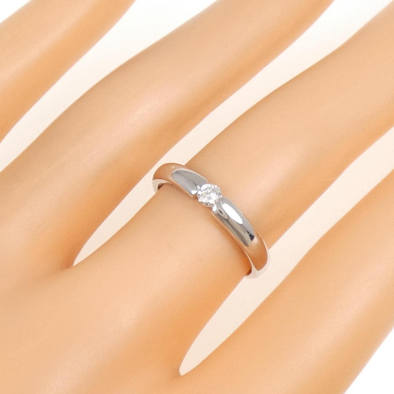 PT900 Diamond Ring 0.10CT