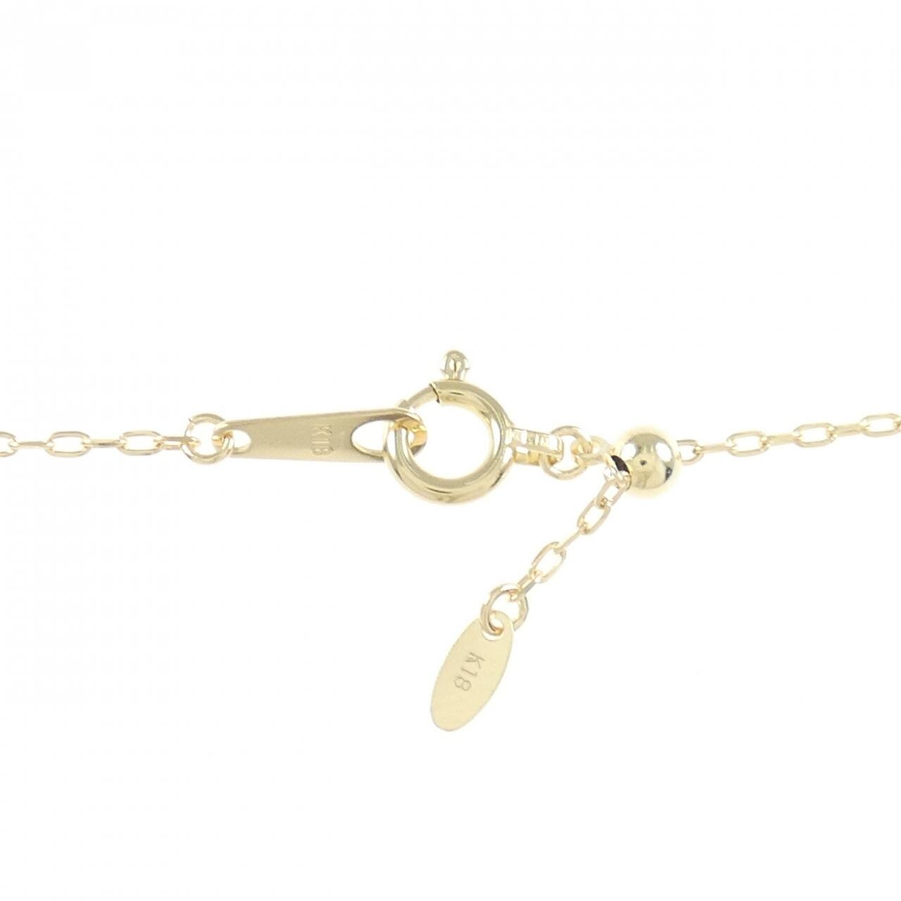 K18YG/PT900 ダイヤモンド ネックレス 0.50CT