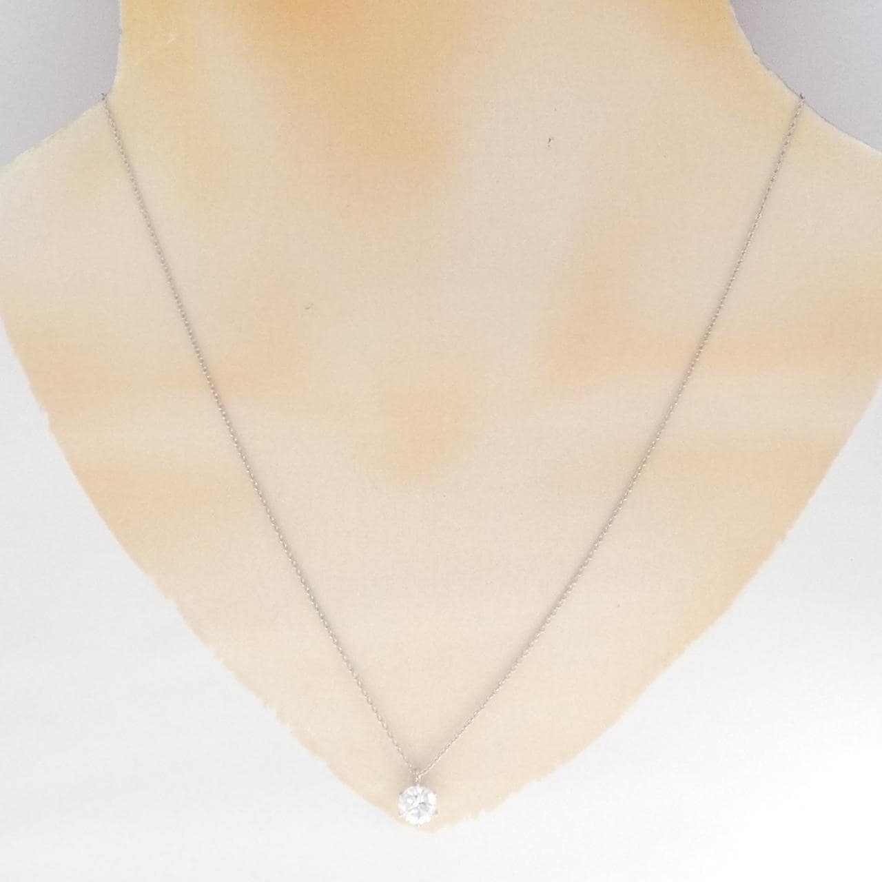 【再加工款】PT900/PT850单钻鑽石項鍊 1.005克拉 D色 SI1淨度 良好