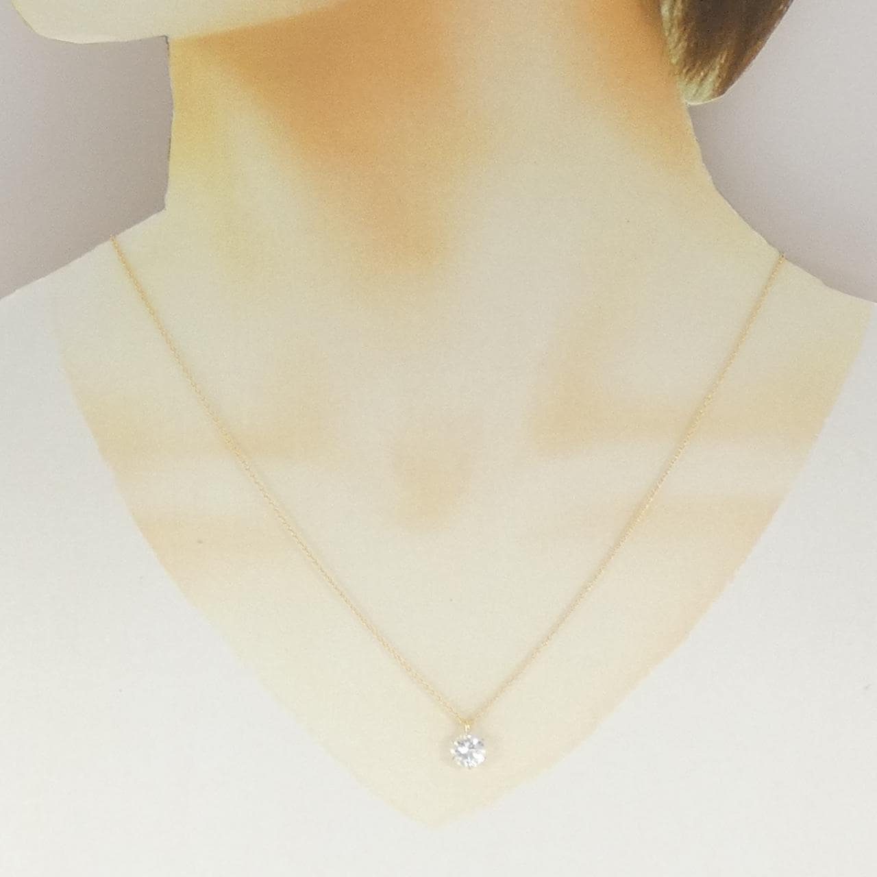 【リメイク】K18YG ダイヤモンド ネックレス 1.076CT H SI1 VG