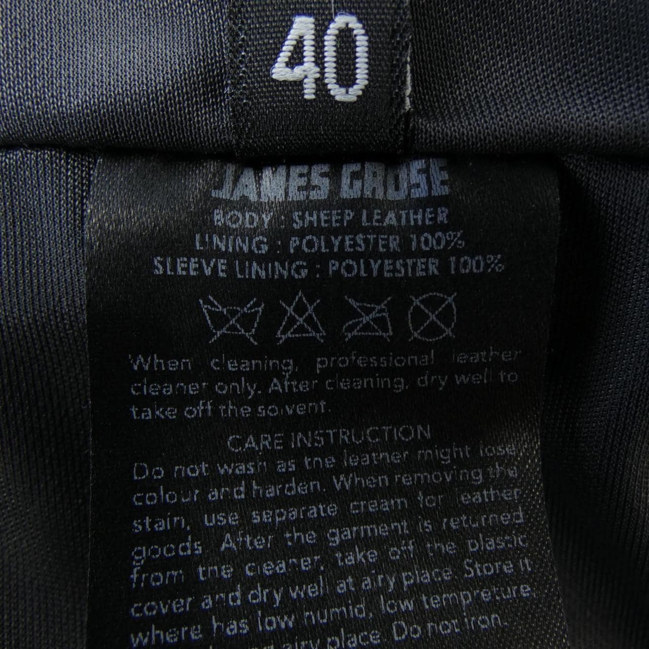 ジェームスグロス JAMES GROSE レザーライダースジャケット