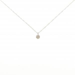 K18WG ソリティア ダイヤモンド ネックレス 0.10CT
