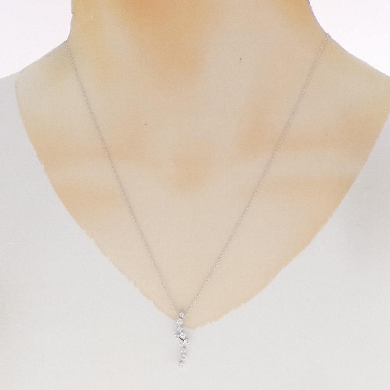 K18WG ダイヤモンド ネックレス 0.50CT