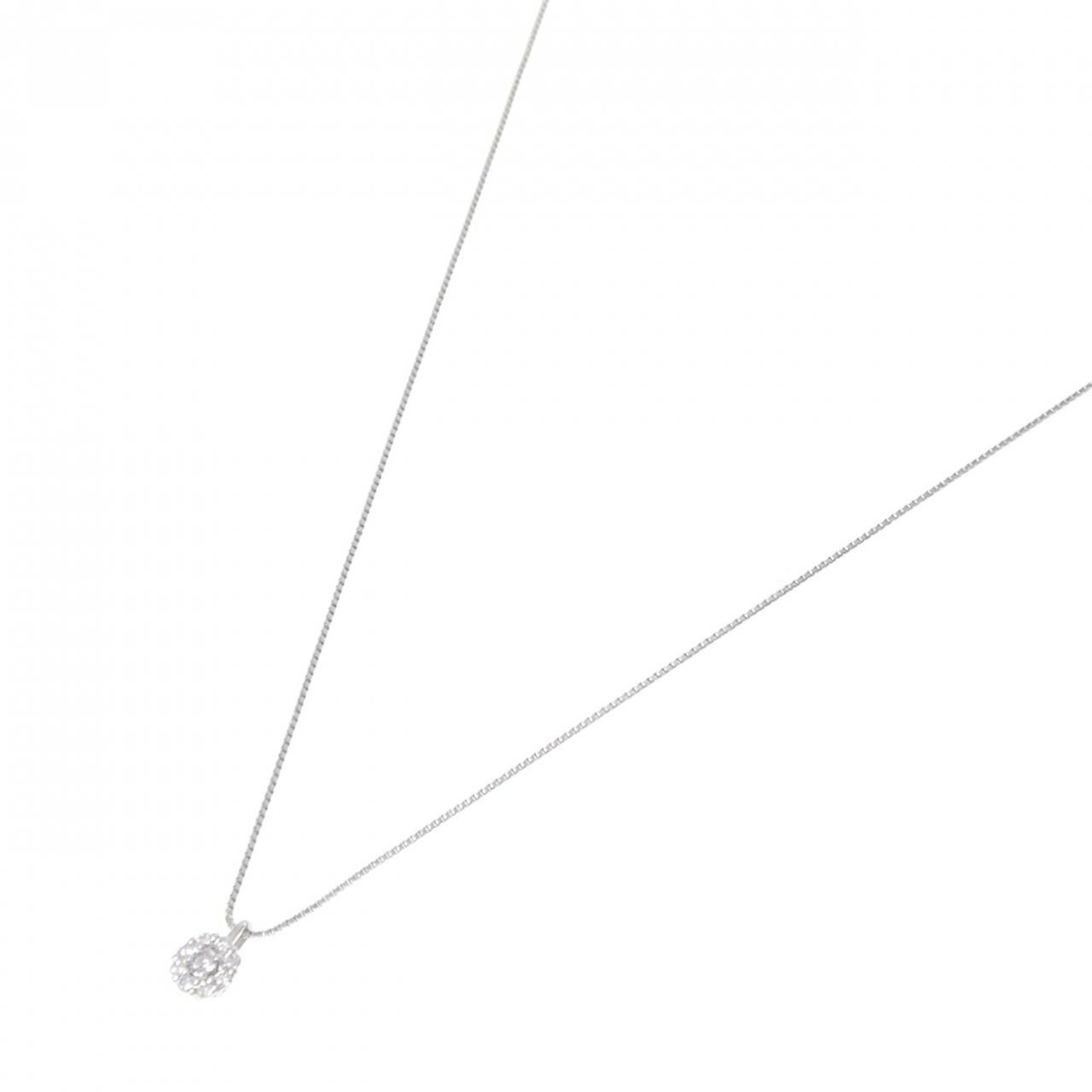 PT950/PT850 フラワー ピンクダイヤモンド ネックレス 0.03CT