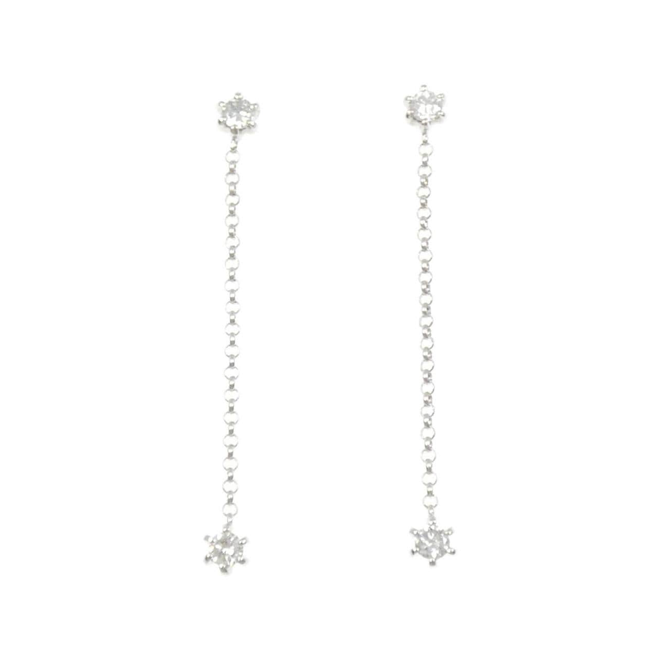 K18WG ダイヤモンド ピアス 0.20CT