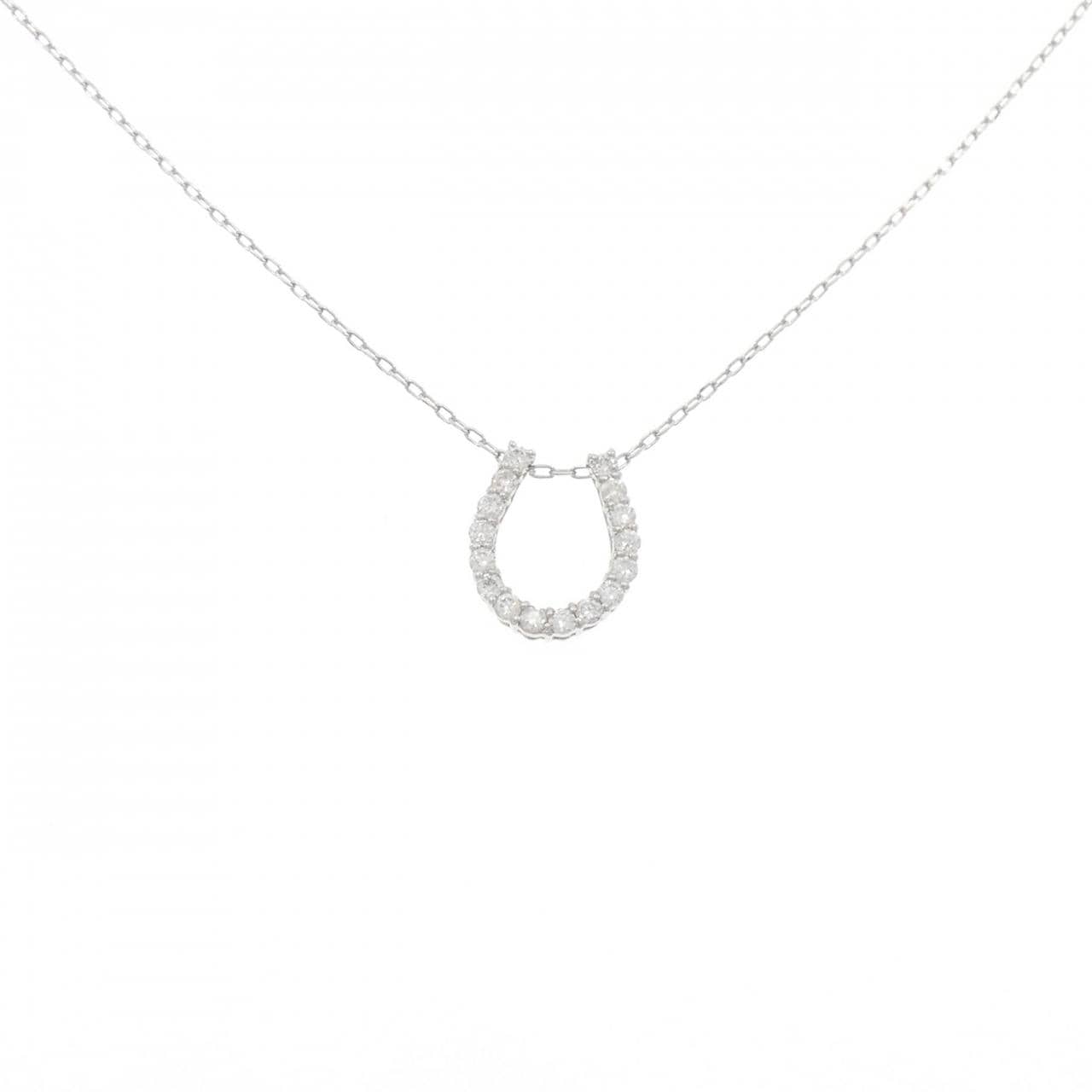 PT900/PT850 ホースシュー ダイヤモンド ネックレス 0.30CT