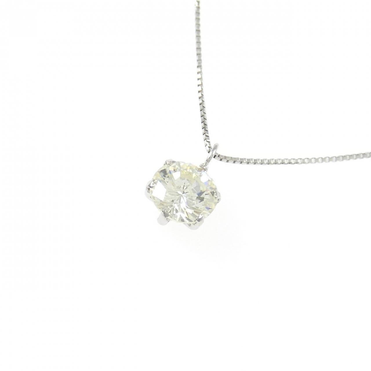 PT900/PT850 ソリティア ダイヤモンド ネックレス 0.87CT
