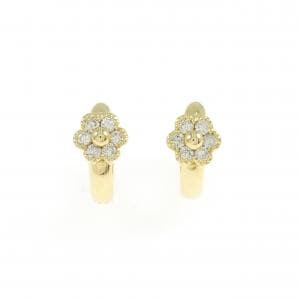 K18YG フラワー ダイヤモンド ピアス 0.20CT