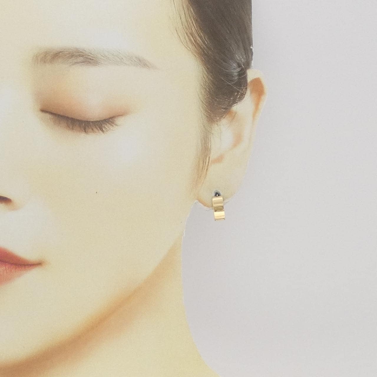 K18YG フープ ピアス