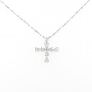 ハリーウィンストン ペアシェイプミニクロス ネックレス