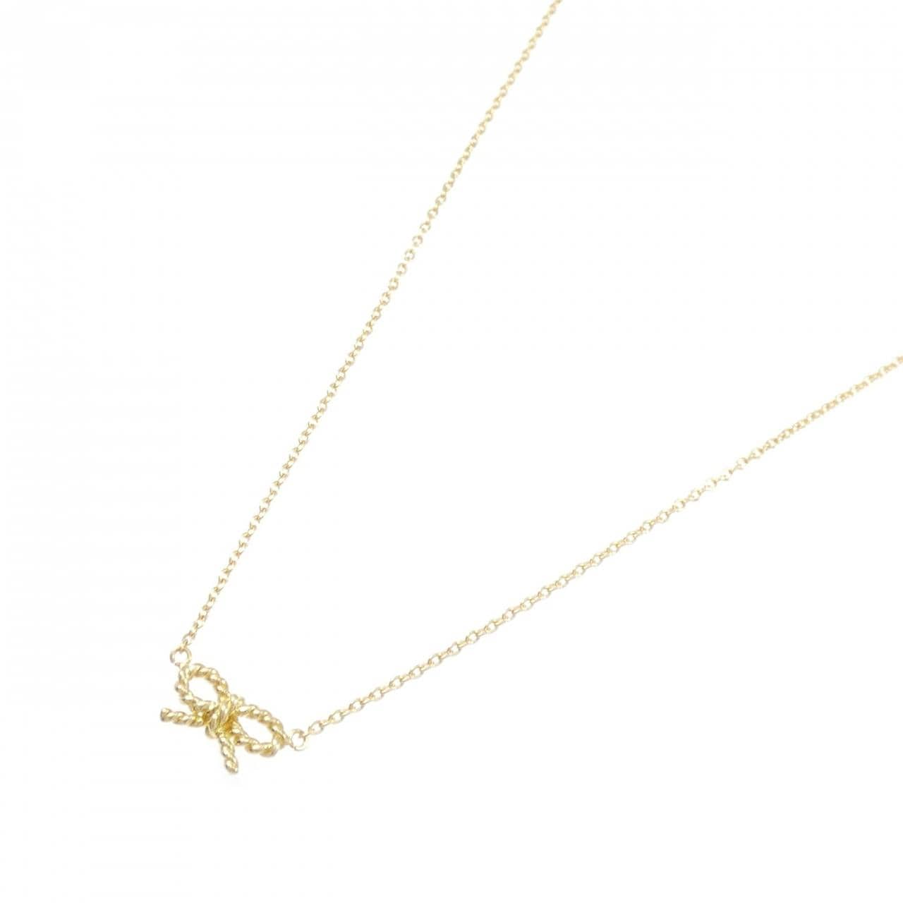 K18YG リボン ネックレス