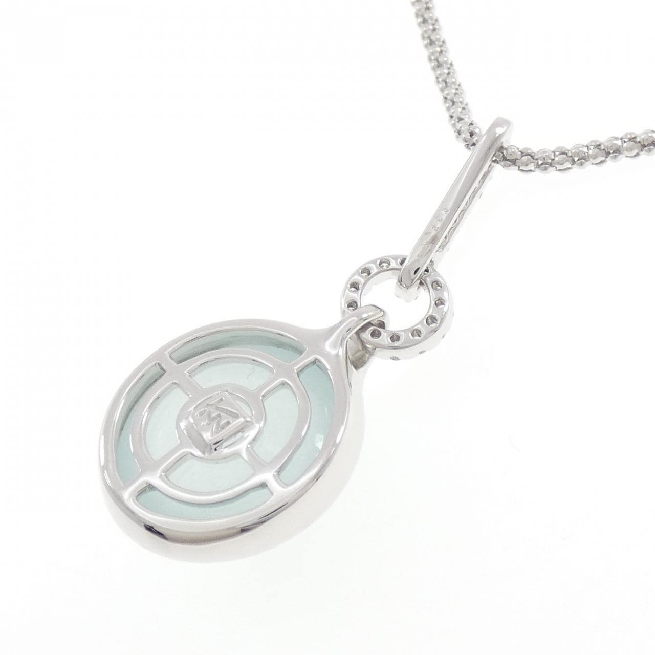 K18WG アクアマリン ネックレス