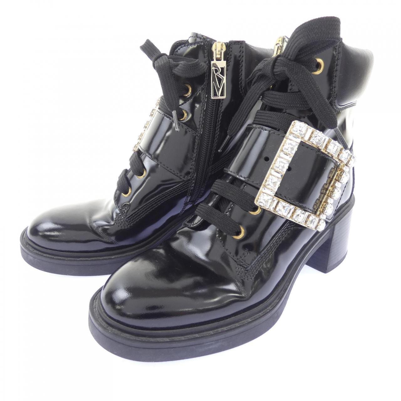 ロジェヴィヴィエ ROGER VIVIER ヴィヴ レンジャーストラスバックル ブーツ