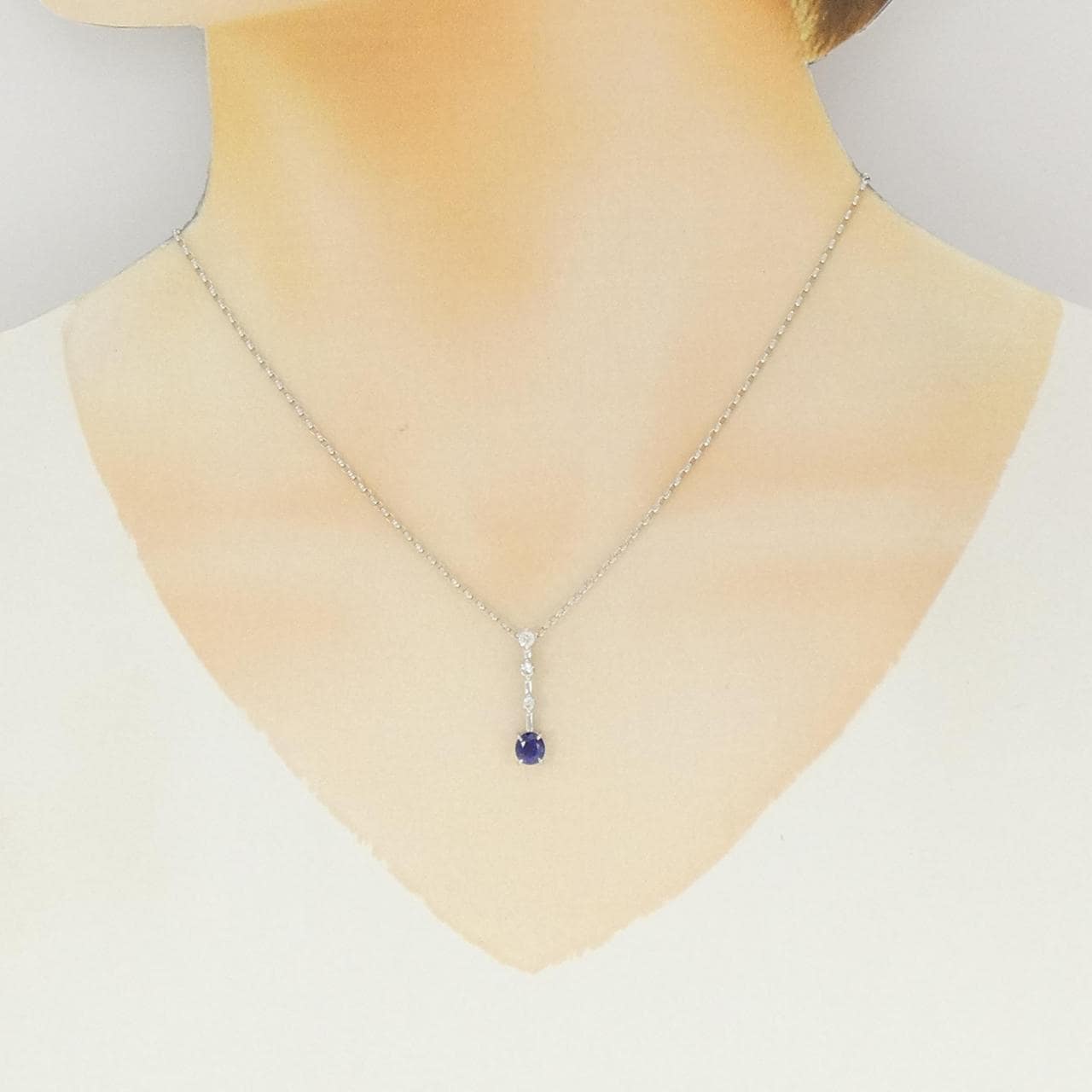 PT900/PT850 サファイヤ ネックレス 0.69CT