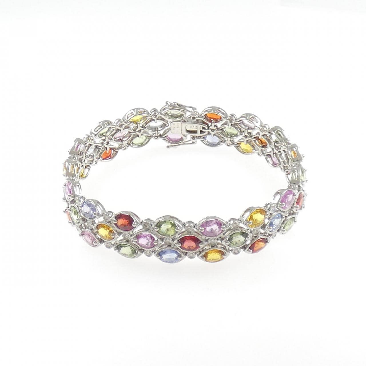 K18WG サファイヤ ブレスレット 23.15CT