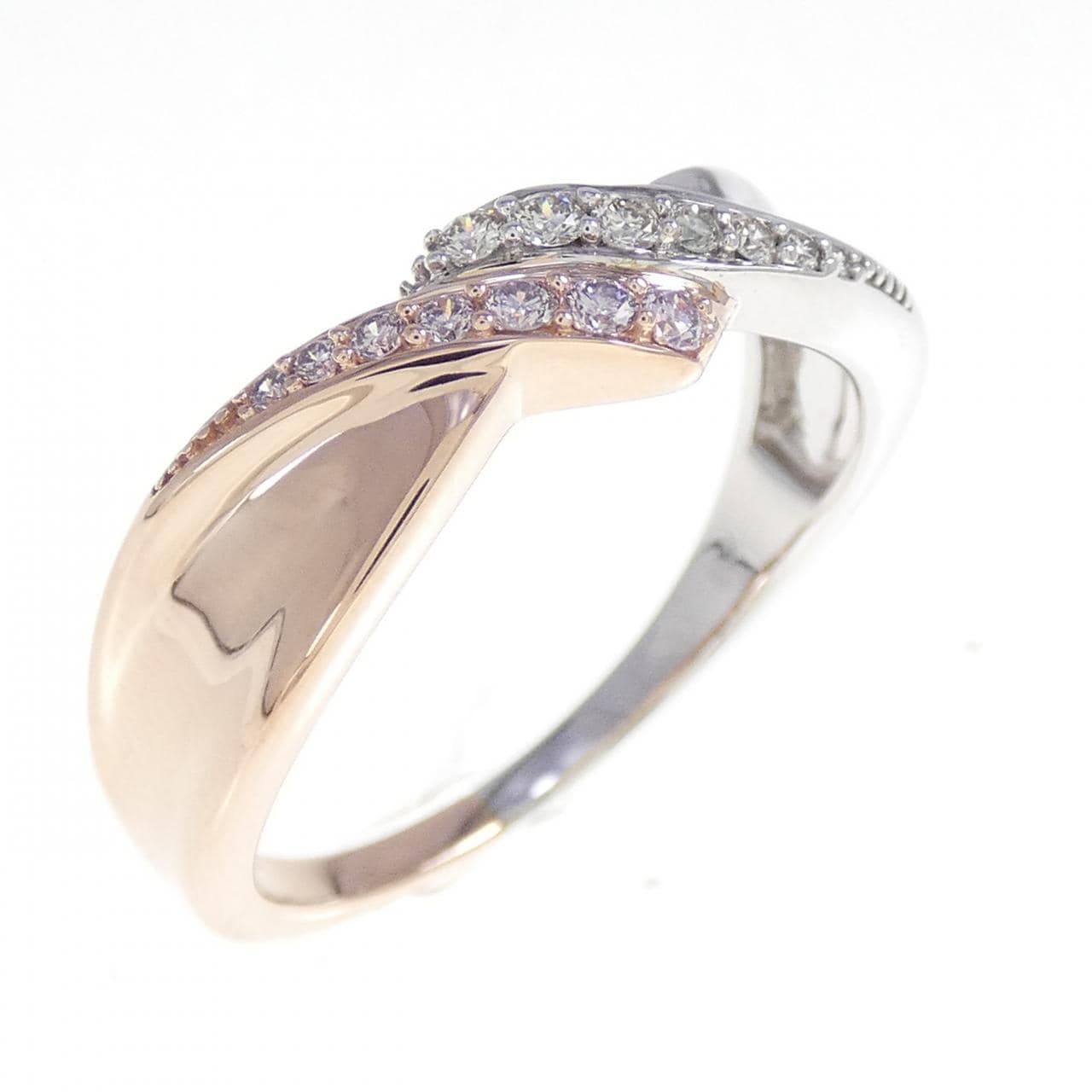 K18YG/K18WG ダイヤモンド リング 0.17CT