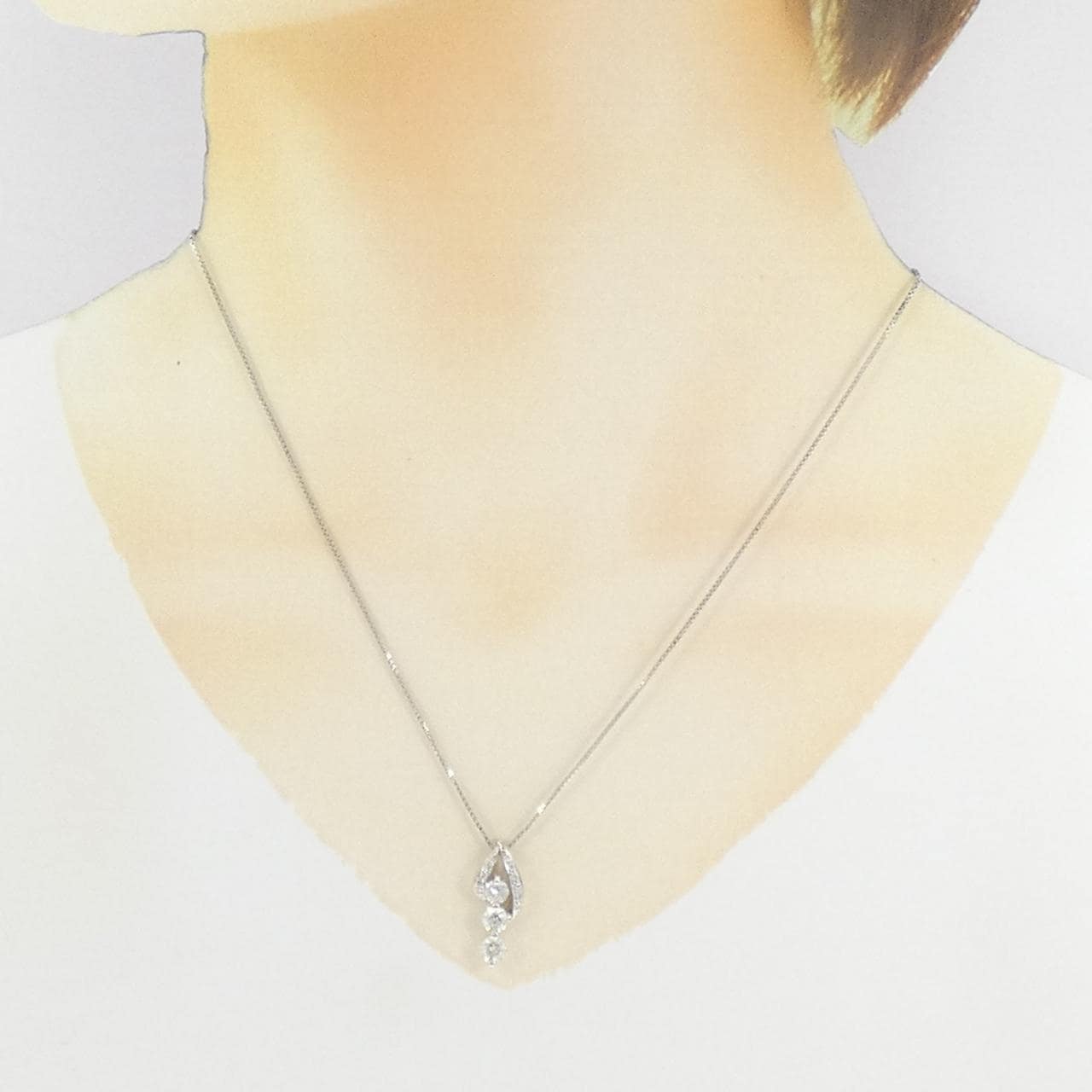 PT900/PT850 ダイヤモンド ネックレス 1.00CT
