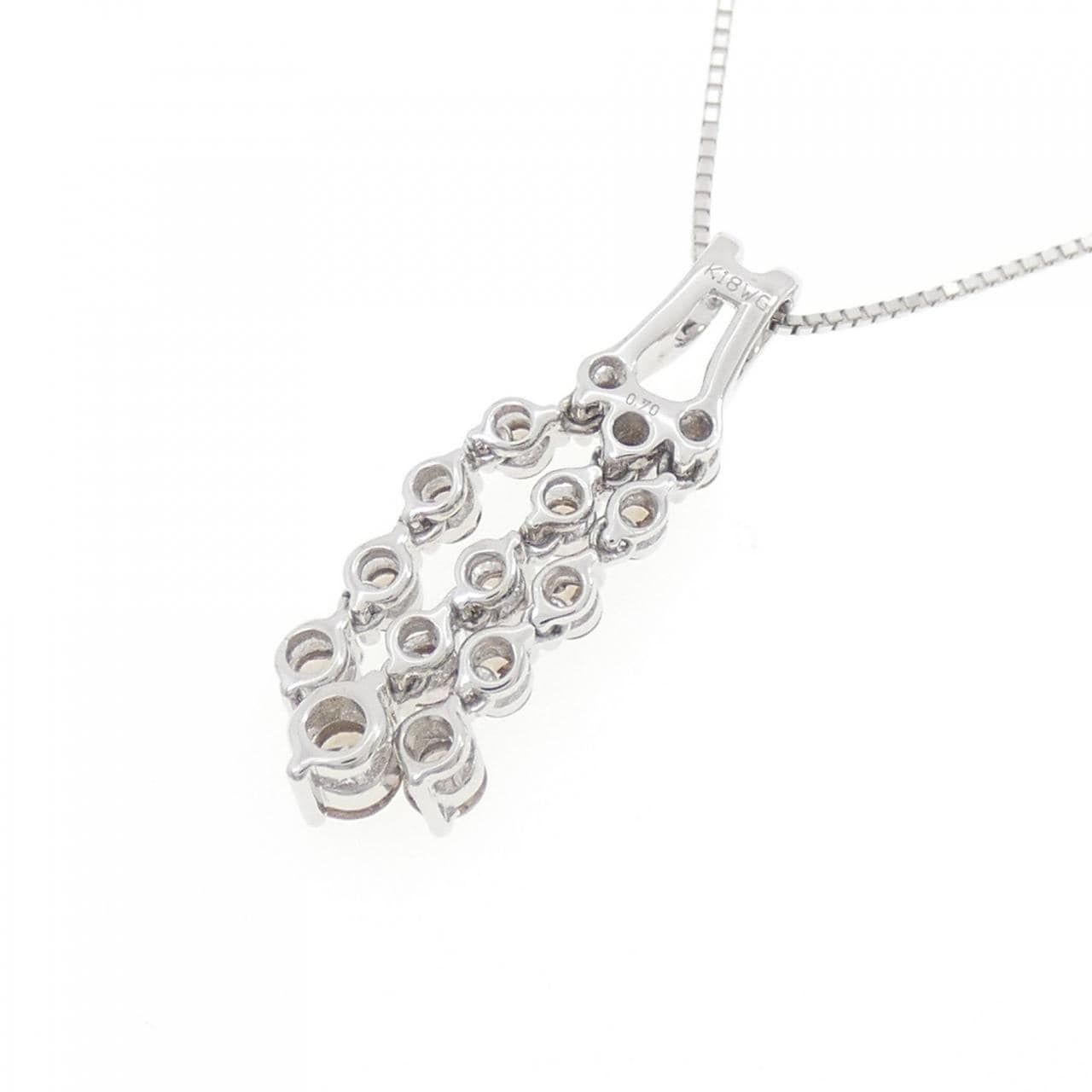 K18WG ダイヤモンド ネックレス 0.70CT