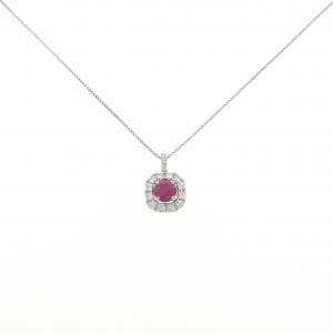 PT950/PT850 ルビー ネックレス 0.516CT