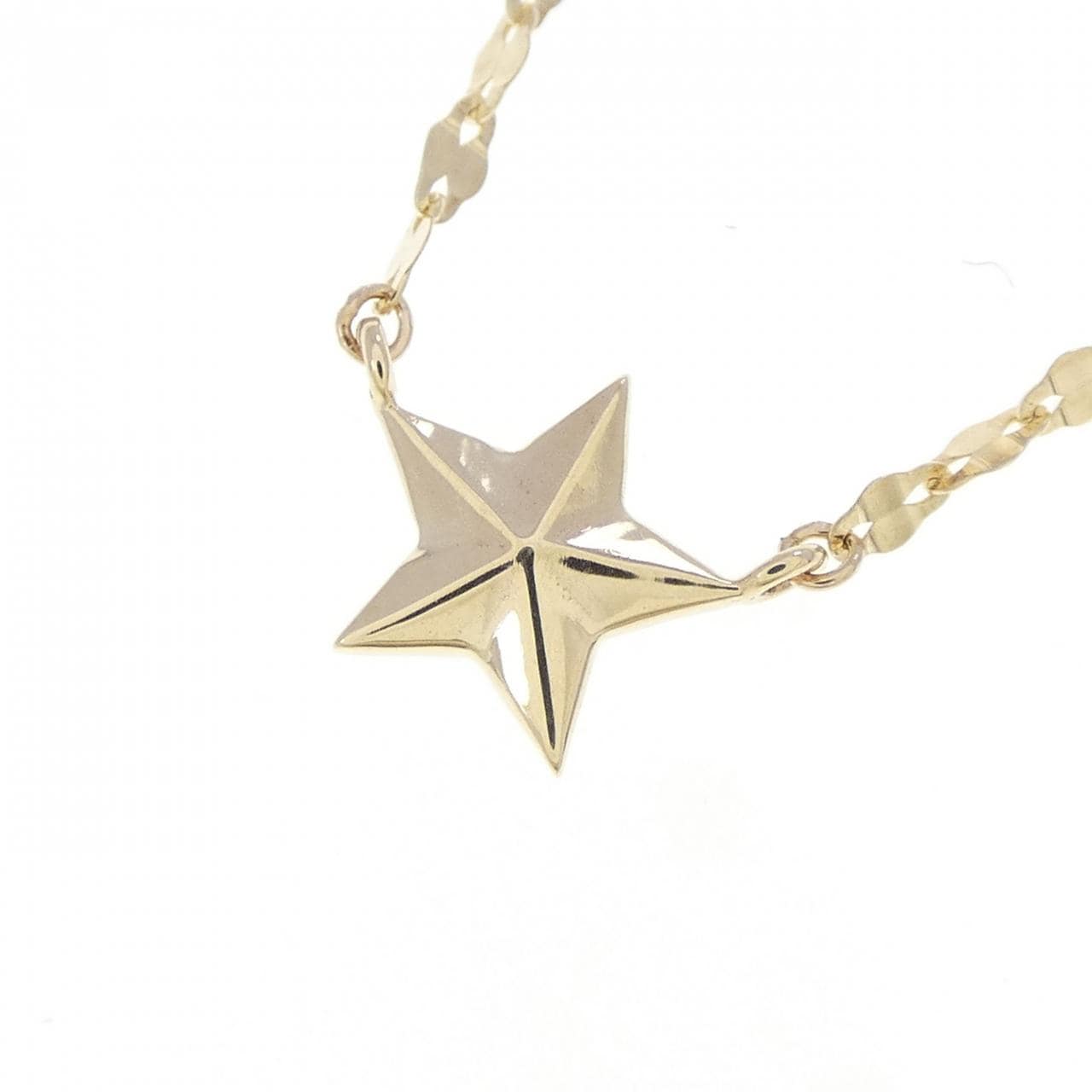 K10YG スター ダイヤモンド ネックレス 0.04CT