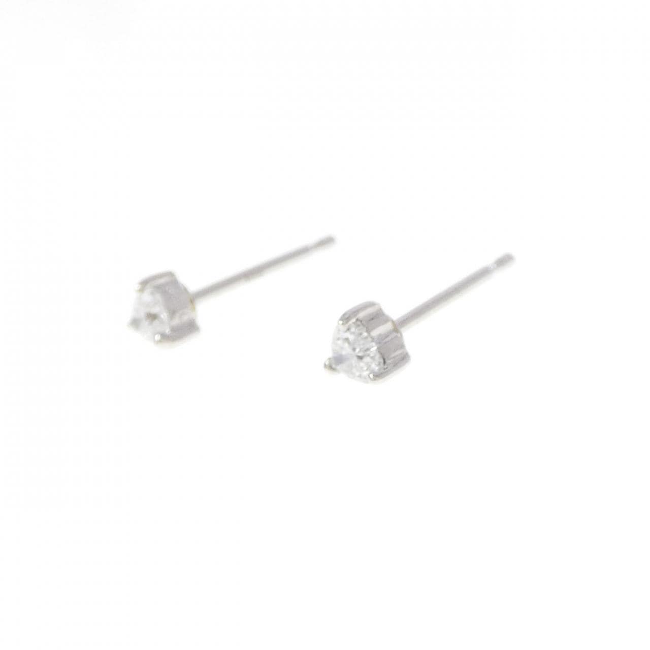 PT900 ハート ダイヤモンド ピアス 0.247CT