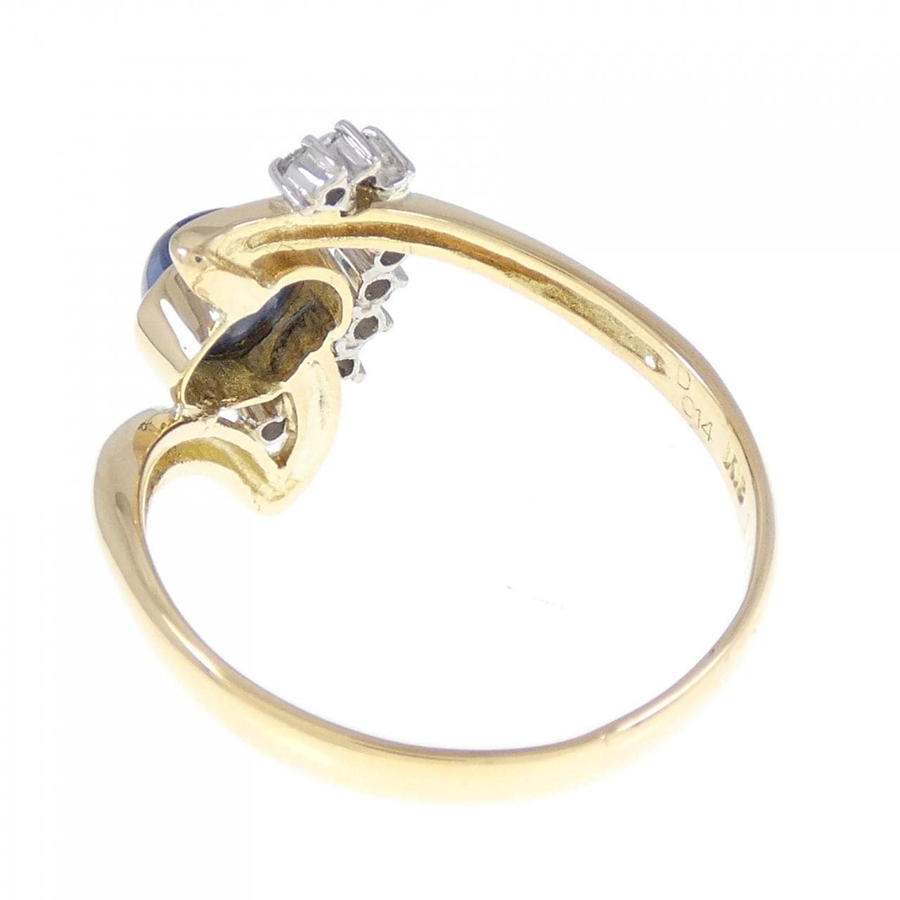 K18YG/PT Heart Sapphire Ring 1.16CT