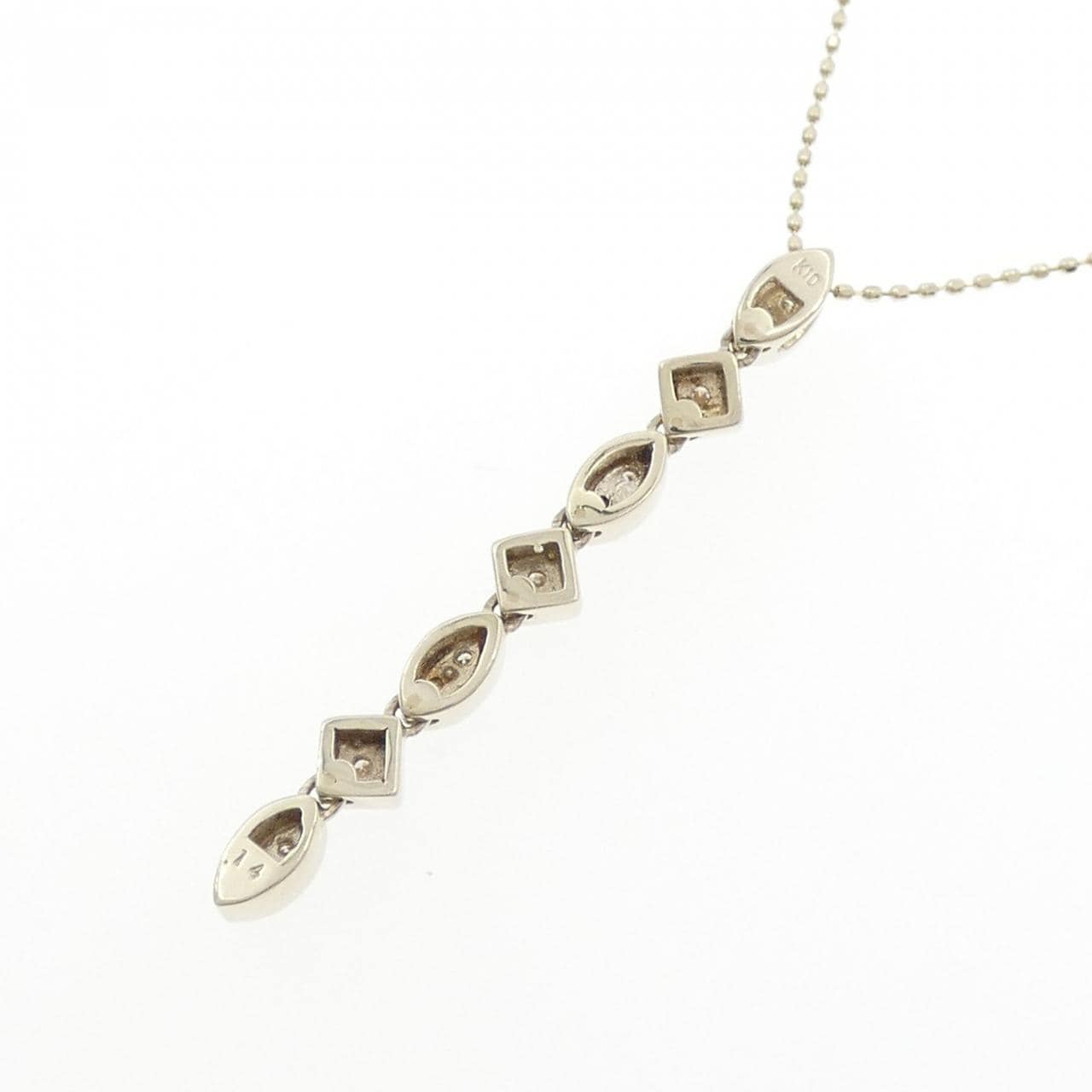K10WG ダイヤモンド ネックレス 0.14CT