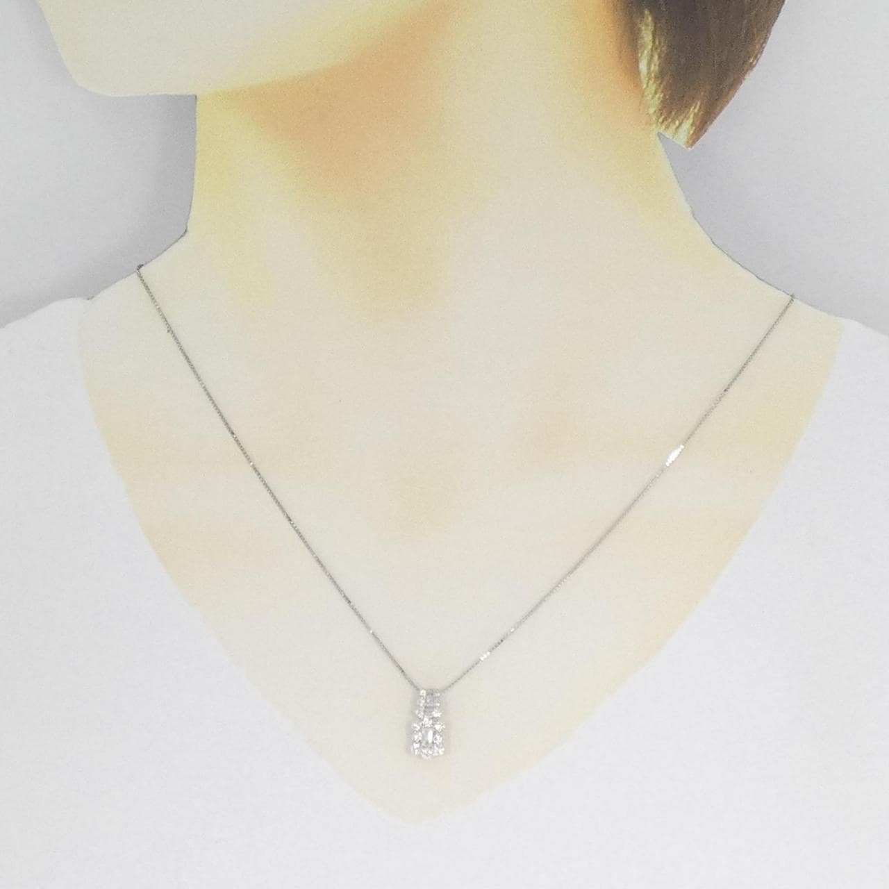 PT900/PT850 ダイヤモンド ネックレス 0.70CT