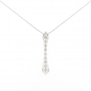 K18WG ダイヤモンド ネックレス 0.37CT