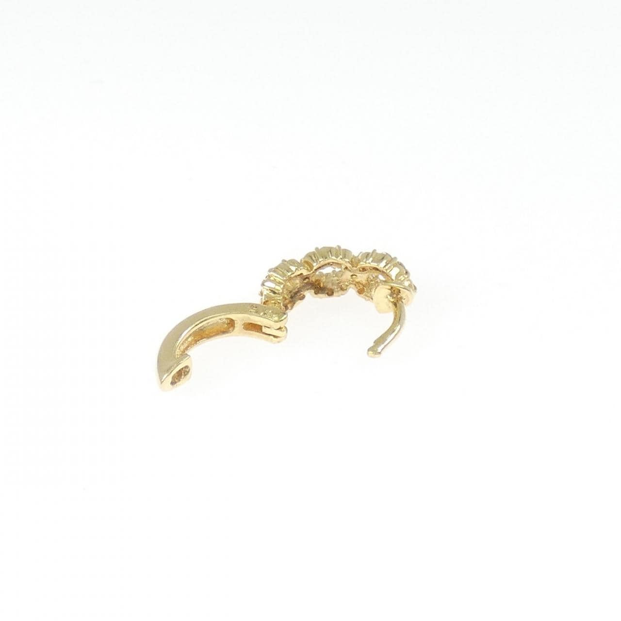 K18YG ダイヤモンド ピアス 0.15CT 片耳