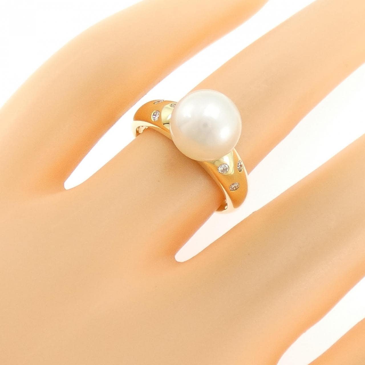 K18YG アコヤパール リング 9mm