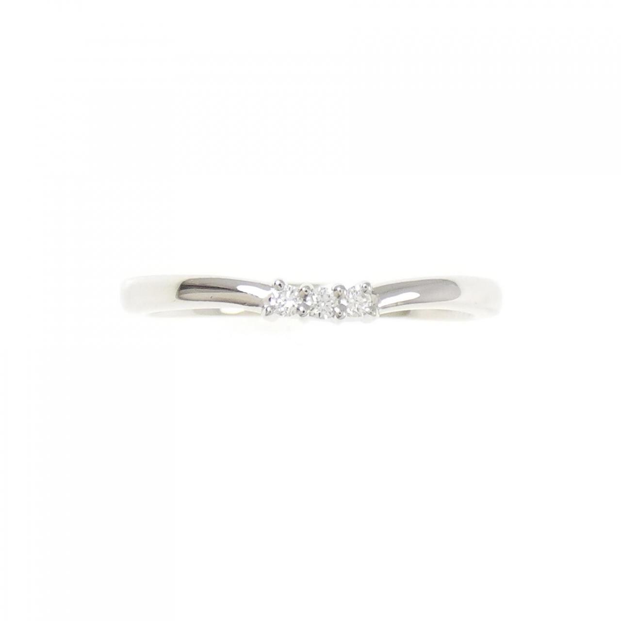 PT900 スリーストーン ダイヤモンド リング 0.03CT