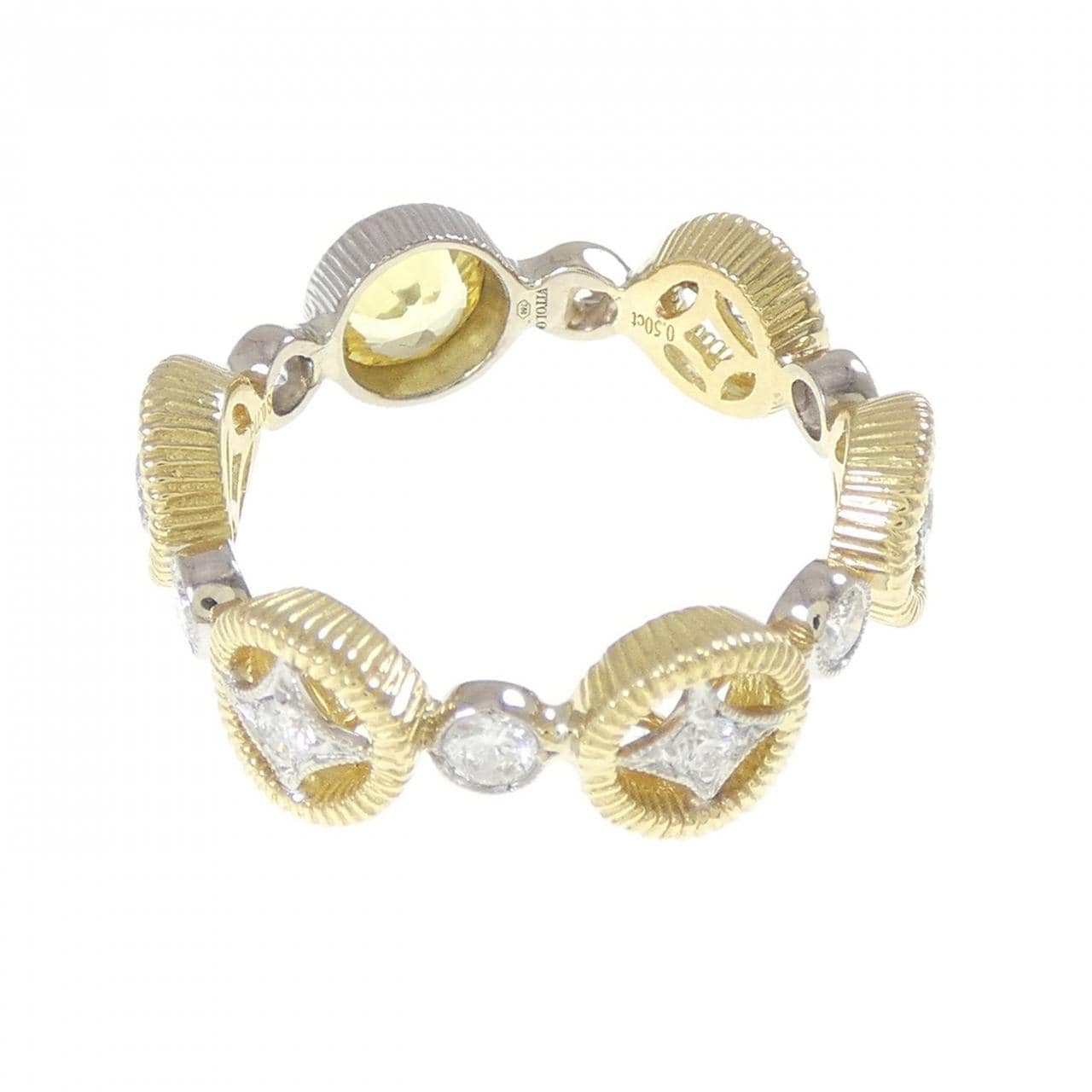 750YG/750WG サファイヤ リング 0.77CT